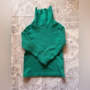 Fin and Vince 6/12 Green Ribbed Turtleneck Sweater